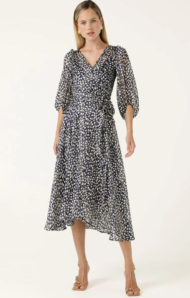 Sacha Drake - Cloudland Wrap Dress - Navy White Spot