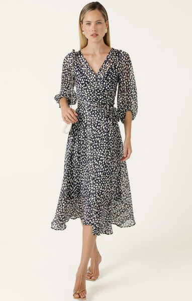 Sacha Drake - Cloudland Wrap Dress - Navy White Spot