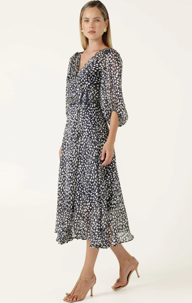 Sacha Drake - Cloudland Wrap Dress - Navy White Spot