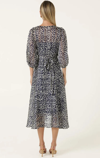 Sacha Drake - Cloudland Wrap Dress - Navy White Spot