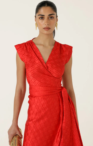 Sacha Drake - Crown Wrap Dress - Red