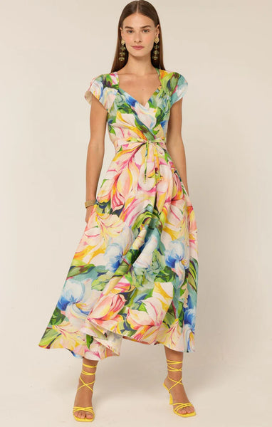 Sacha Drake - Dahlia Midi Dress - Watercolour Floral