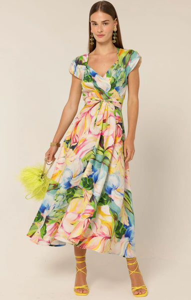 Sacha Drake - Dahlia Midi Dress - Watercolour Floral