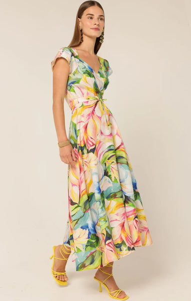 Sacha Drake - Dahlia Midi Dress - Watercolour Floral