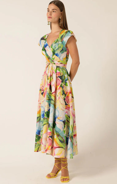 Sacha Drake - Dahlia Midi Dress - Watercolour Floral