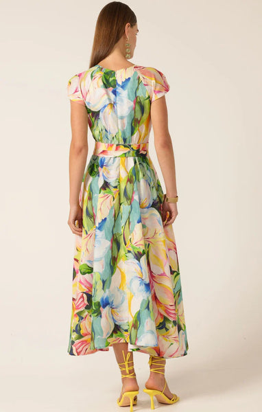 Sacha Drake - Dahlia Midi Dress - Watercolour Floral