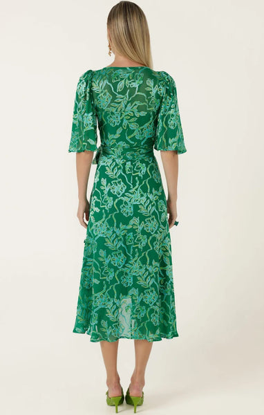Sacha Drake - Garden Maze Wrap Dress - Green Aqua Floral