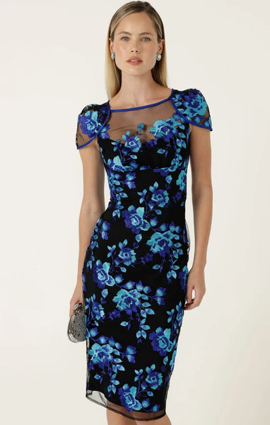 Sacha Drake - Garnier Dress - Sapphire Aqua Rose