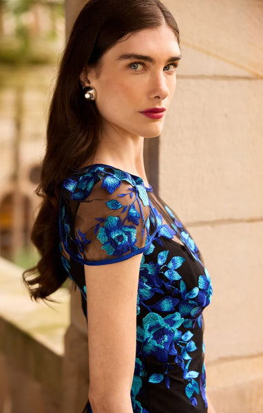 Sacha Drake - Garnier Dress - Sapphire Aqua Rose