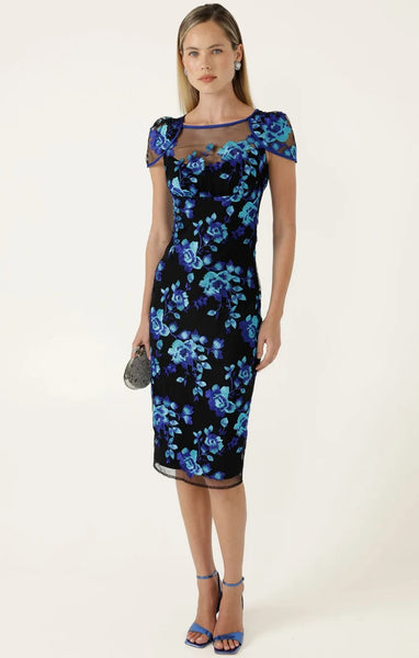 Sacha Drake - Garnier Dress - Sapphire Aqua Rose