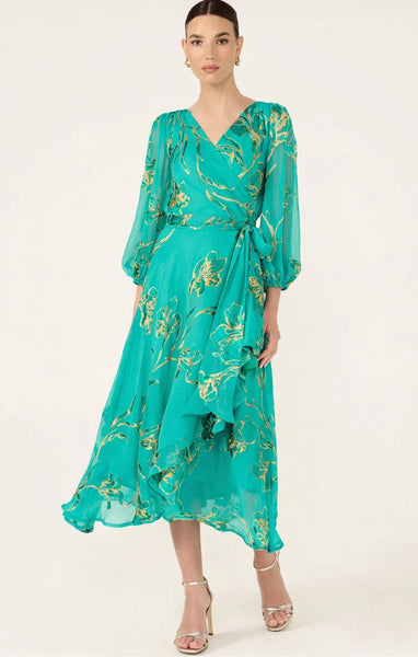Sacha Drake - Lorelei Wrap Dress - Jade Gold Floral