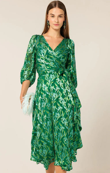 Sacha Drake - Orchid Wrap Dress - Green Botanical