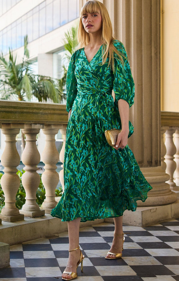 Sacha Drake - Orchid Wrap Dress - Green Botanical