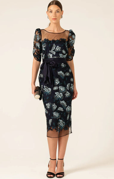 Sacha Drake - Portal Palace Dress - Midnight Teal Aqua Lace
