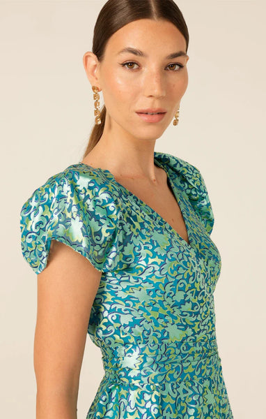 Sacha Drake - Siren Sea Maxi Wrap Dress - Aqua Turquoise