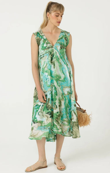 Sacha Drake - Stefania Midi Dress - Turquoise Gold