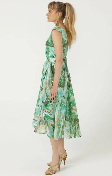 Sacha Drake - Stefania Midi Dress - Turquoise Gold