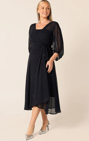 Sacha Drake - Vivienne Wrap Dress - Navy Sparkle