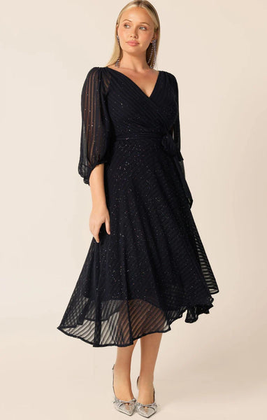 Sacha Drake - Vivienne Wrap Dress - Navy Sparkle