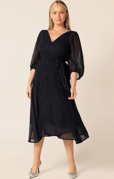 Sacha Drake - Vivienne Wrap Dress - Navy Sparkle