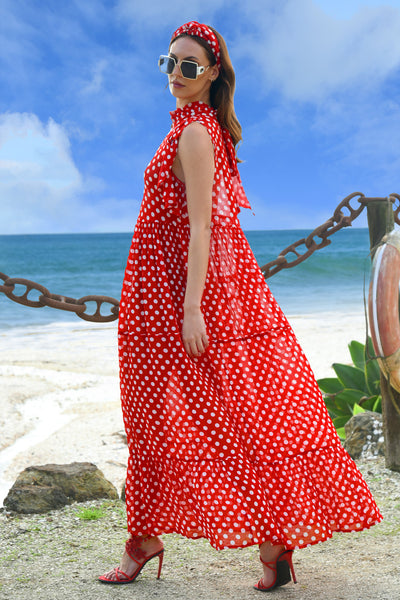 Trelise Cooper - You Tier Me Up Dress - Red/White