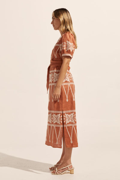 Zoe Kratzmann - Unify Dress - Ginger Embroidery