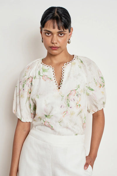Zoe Kratzmann - Percieve Top - Painterley Bloom