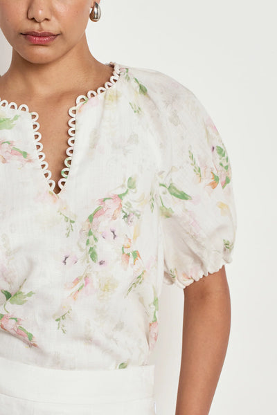 Zoe Kratzmann - Percieve Top - Painterley Bloom