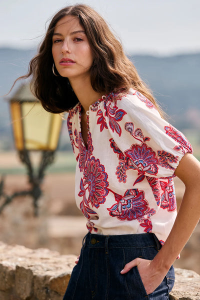 Zoe Kratzmann - Percieve Top - Crimson Kgari