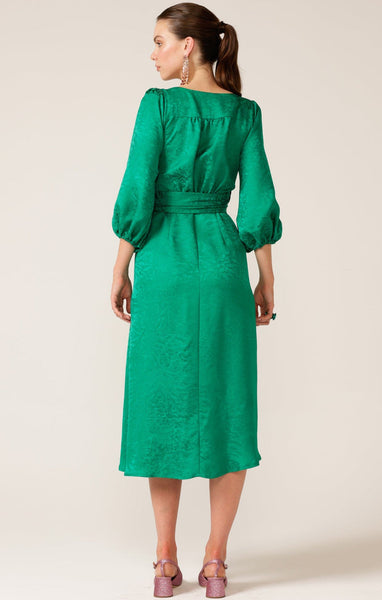 Sacha Drake - Chateau Wrap Dress - Emerald Jacquard