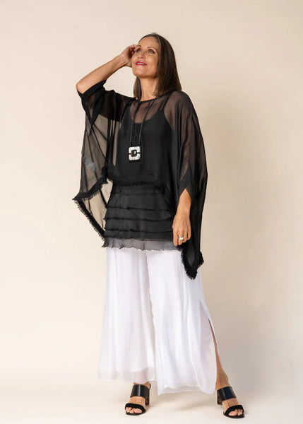 Imagine - Black Onyx Farah Top Silk 10IM7085