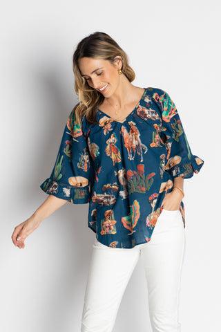 Lula Life - Arriba Top - Navy