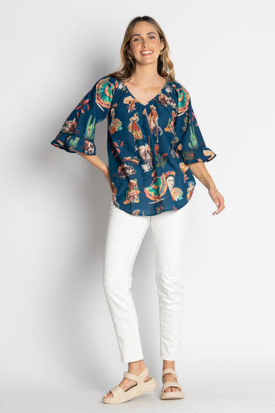 Lula Life - Arriba Top - Navy