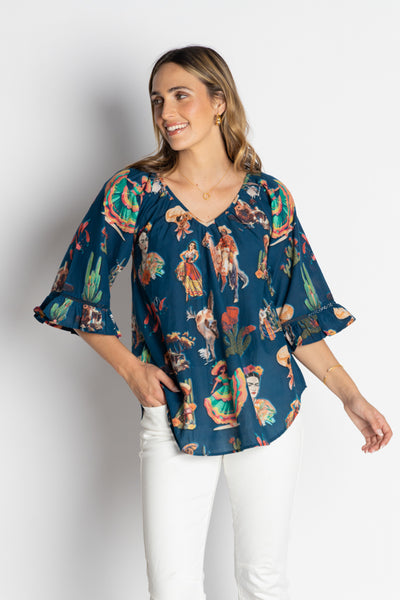 Lula Life - Arriba Top - Navy
