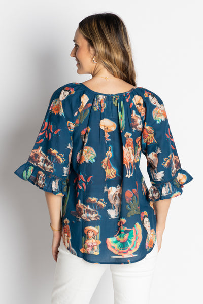 Lula Life - Arriba Top - Navy