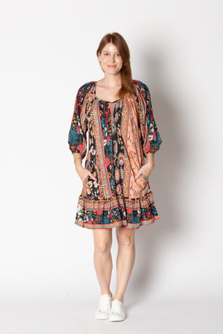 Lula Life - Gisele Shirred Dress - Print