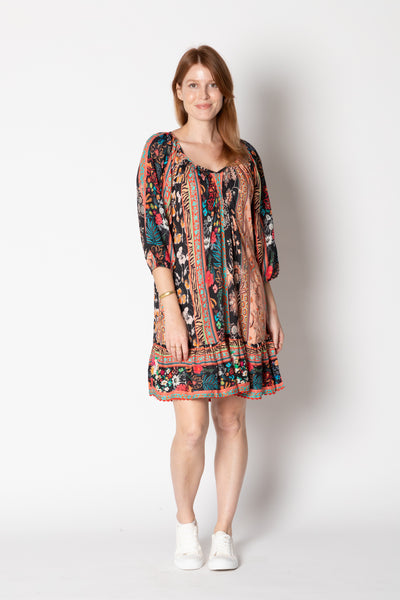 Lula Life - Gisele Shirred Dress - Print