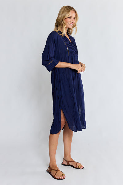 Lula Life - Laverne Kaftan Dress - Navy PRESALE AUGUST DELIVERY