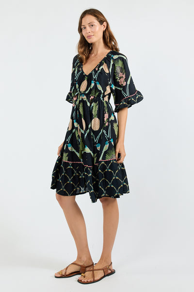 Lula Soul - Beaumont Tie Dress - Navy PRESALE AUGUST DELIVERY