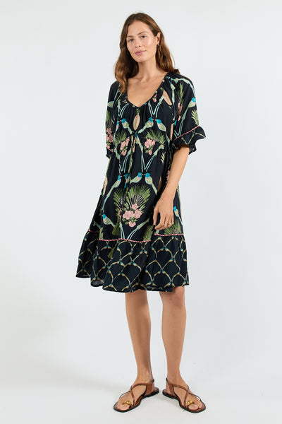 Lula Soul - Beaumont Tie Dress - Navy PRESALE AUGUST DELIVERY