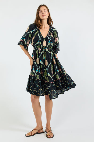 Lula Soul - Beaumont Tie Dress - Navy PRESALE AUGUST DELIVERY