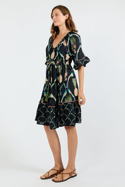 Lula Soul - Beaumont Tie Dress - Navy PRESALE AUGUST DELIVERY