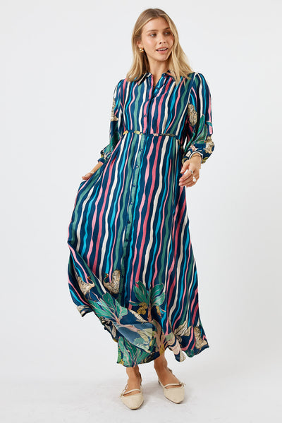 Lula Soul - Cambridge Midi Dress - Berry