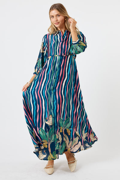 Lula Soul - Cambridge Midi Dress - Berry