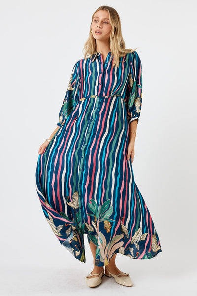 Lula Soul - Cambridge Midi Dress - Berry