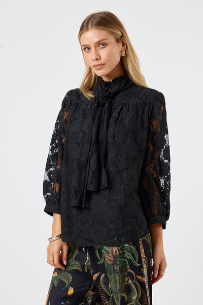 Lula Soul - Chandler Lace Shirt - Black