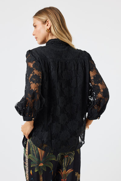 Lula Soul - Chandler Lace Shirt - Black