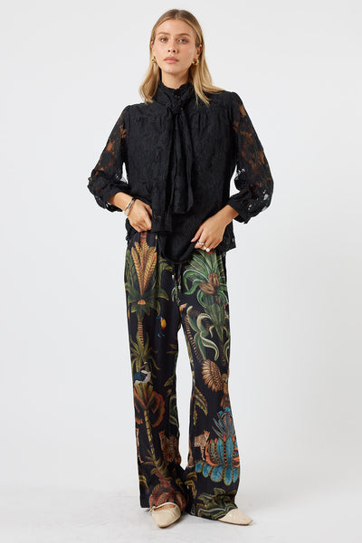 Lula Soul - Cheetah Pant - Black