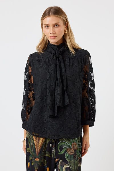 Lula Soul - Chandler Lace Shirt - Black