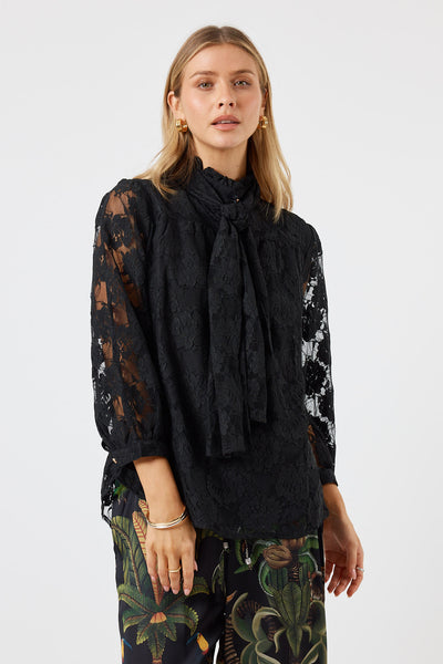 Lula Soul - Chandler Lace Shirt - Black